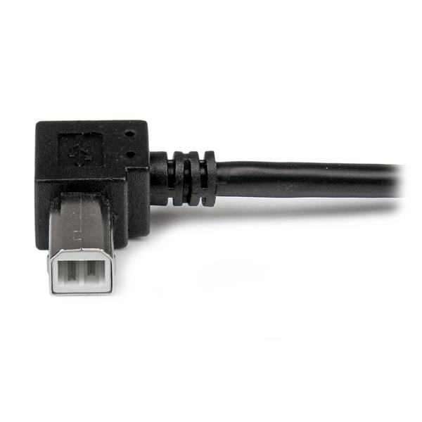 STARTECH 1m USB 2.0 A to Right Angle B Cable Cord - 1 m USB Printer Cable - Right Angle USB B Cable - 1x USB A (M) | 1x USB B (M) (USBAB1MR)