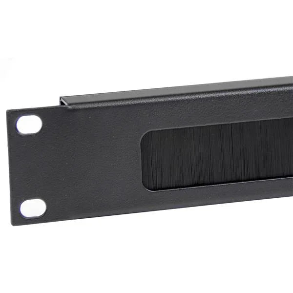 STARTECH 1U Brush Strip Horizontal Server Rack Cable Management Panel - Brush Plate Network Cable Manager - 1U Cable Organizer (CMBRUSH1U)