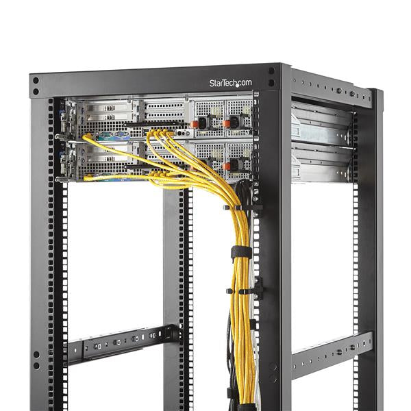 STARTECH 1U Vertical 1.8 x 3.9in Server Rack Cable Management D-Ring Hook w| Flexible Opening - Network Rack-Mount Cord Organizer Ring (CMHOOK1UN) (CMHOOK1UN)