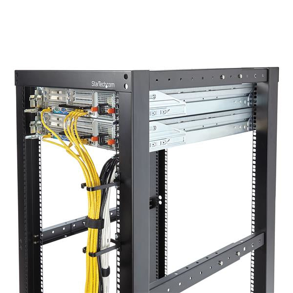 STARTECH 1U Vertical 1.8 x 3.9in Server Rack Cable Management D-Ring Hook w| Flexible Opening - Network Rack-Mount Cord Organizer Ring (CMHOOK1UN) (CMHOOK1UN)