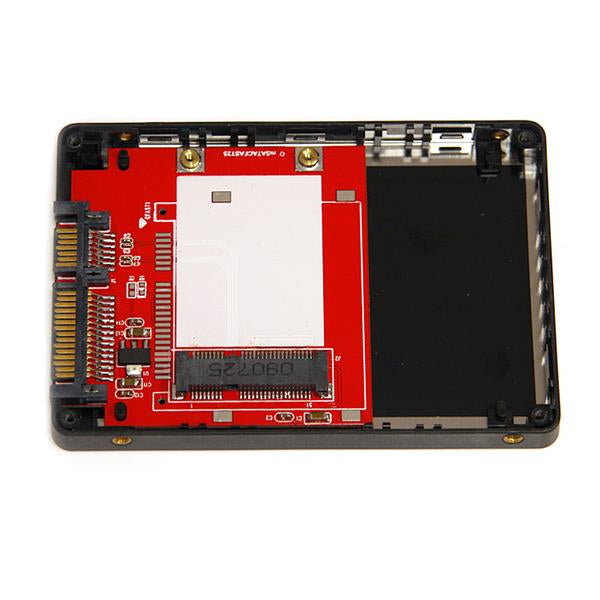 STARTECH 2.5in SATA to Mini SATA SSD Adapter Enclosure - Mini PCIe ssd Adapter - SATA to mSATA - Mini PCIe SATA (SAT2MSAT25)