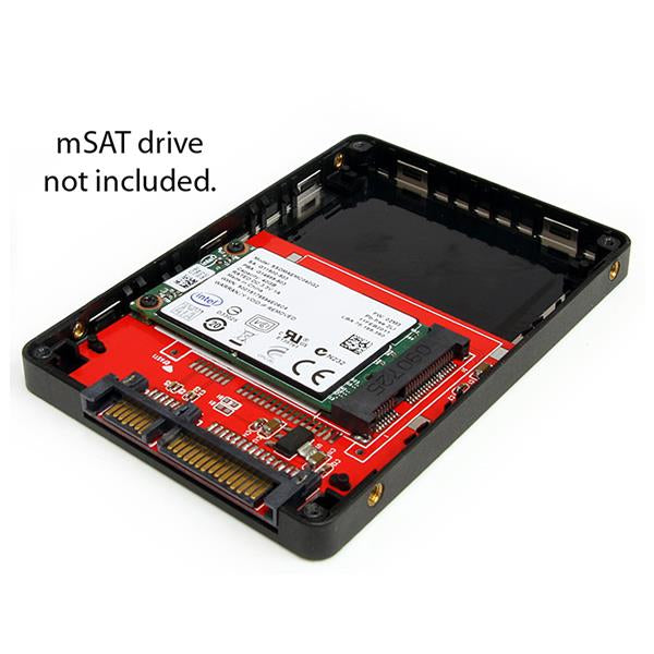 STARTECH 2.5in SATA to Mini SATA SSD Adapter Enclosure - Mini PCIe ssd Adapter - SATA to mSATA - Mini PCIe SATA (SAT2MSAT25)