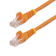 STARTECH 2 m Orange Cat5e Snagless RJ45 UTP Patch Cable - 2m Patch Cord - Ethernet Patch Cable - RJ45 Male to Male Cat 5e Cable (45PAT2MOR) (45PAT2MOR)