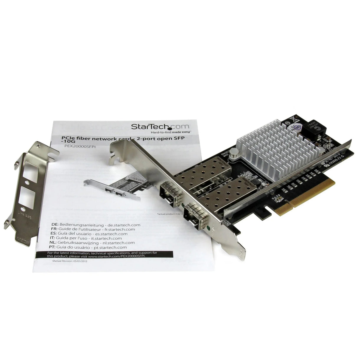 STARTECH 2-Port 10G Fiber Network Card with Open SFP+ - PCIe | Intel Chip - Dual-port 10G NIC - Fiber Ethernet Adapter with Open SFP+ (PEX20000SFPI)