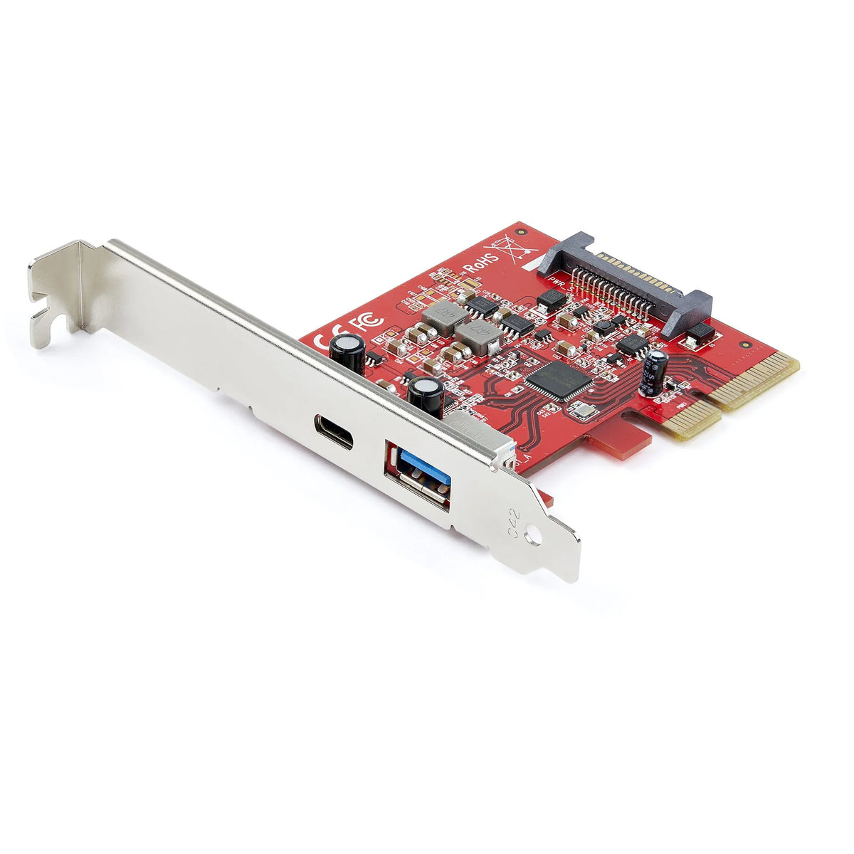 STARTECH 2-Port 10Gbps USB-A & USB-C PCIe Card - USB 3.1 Gen 2 PCI Express Type C|A Host Controller Card Adapter - USB 3.2 Gen 2x1 PCIe Expansion Add-On Card | Windows | macOS | Linux (PEXUSB311AC3) (PEXUSB311AC3)