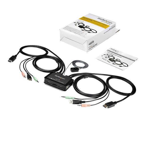STARTECH 2 Port DisplayPort KVM Switch - 4K 60Hz