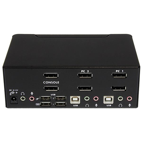 STARTECH 2-Port DisplayPort KVM Switch - Dual-Monitor - 4K 60 - with Audio & USB Peripheral Support - DP 1.2 - USB Hub (SV231DPDDUA2) (SV231DPDDUA2)