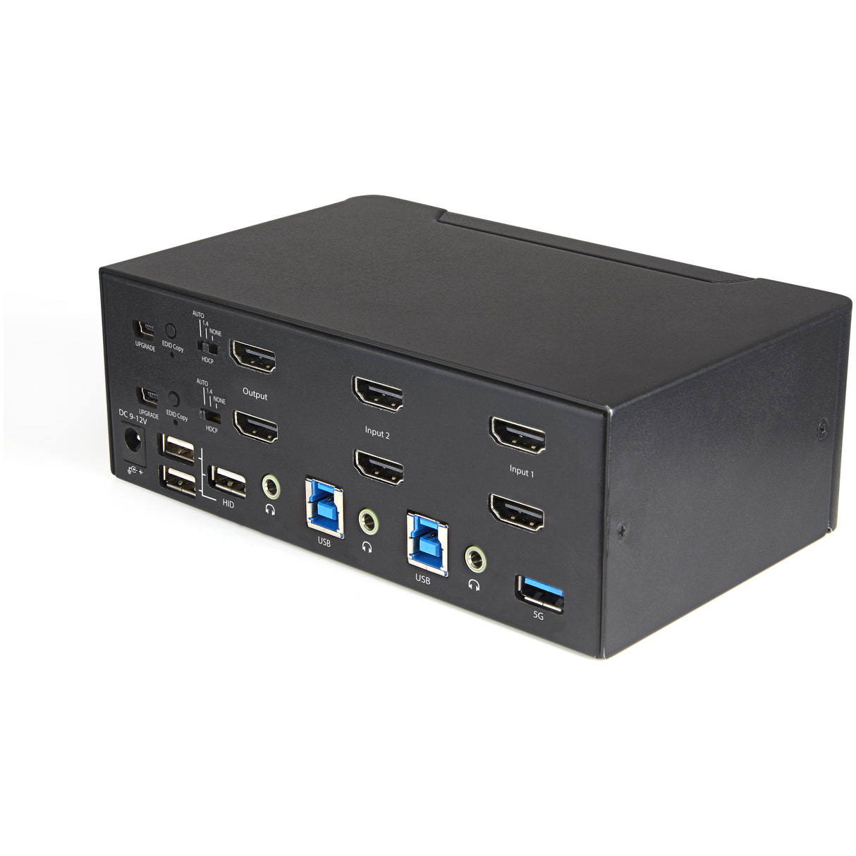 STARTECH 2 Port Dual Monitor HDMI KVM Switch - 4K 60Hz Ultra HD HDR - Desktop 4K HDMI 2.0 KVM Switch with 2 Port USB 3.0 Hub (5Gbps) & 4x USB 2.0 HID | Audio - Hotkey Switching - TAA (SV231DHU34K6) (SV231DHU34K6)