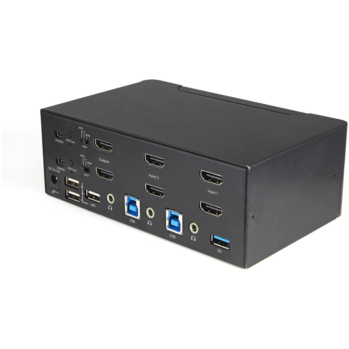 STARTECH 2 Port Dual Monitor HDMI KVM Switch - 4K 60Hz Ultra HD HDR - Desktop 4K HDMI 2.0 KVM Switch with 2 Port USB 3.0 Hub (5Gbps) & 4x USB 2.0 HID | Audio - Hotkey Switching - TAA (SV231DHU34K6) (SV231DHU34K6)