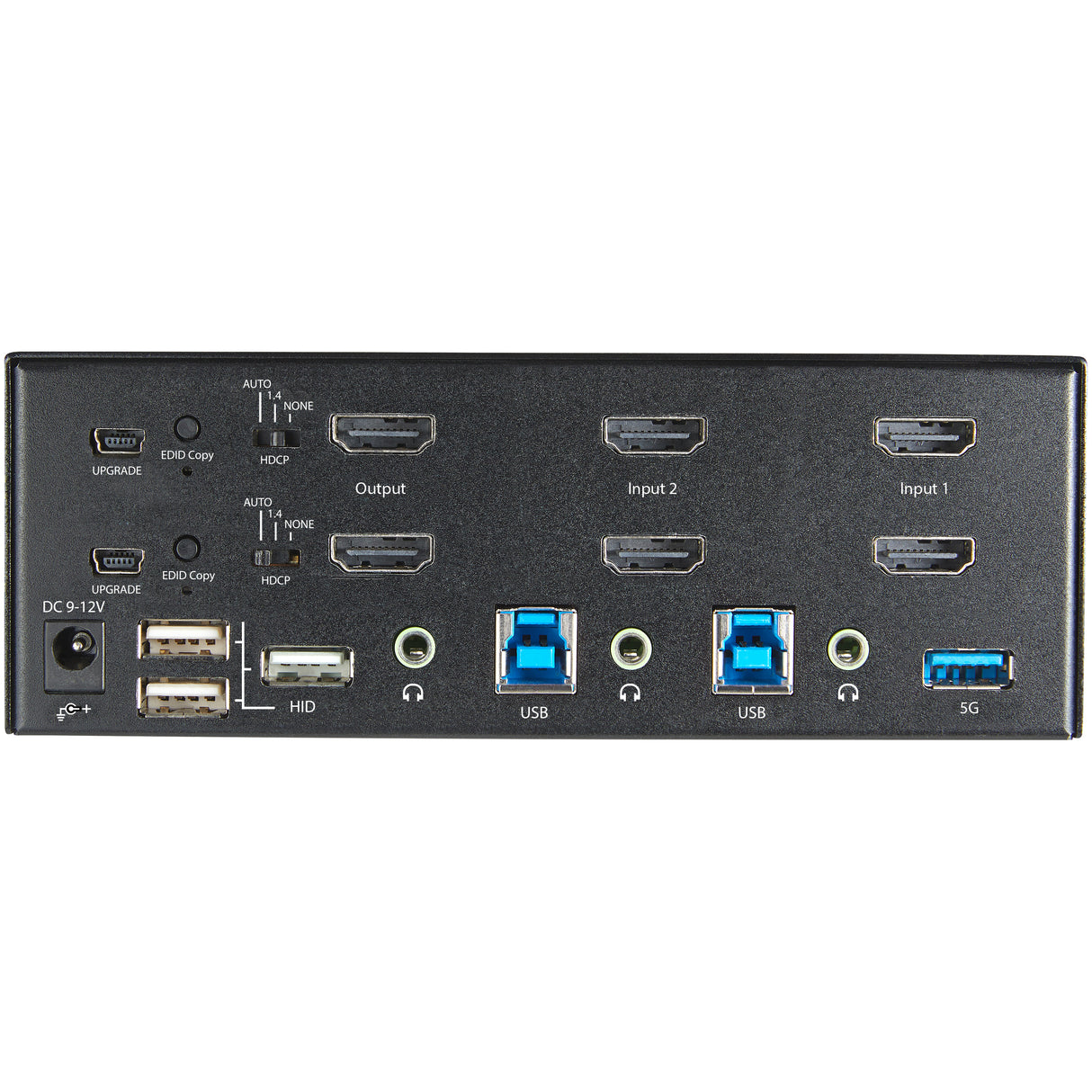 STARTECH 2 Port Dual Monitor HDMI KVM Switch - 4K 60Hz Ultra HD HDR - Desktop 4K HDMI 2.0 KVM Switch with 2 Port USB 3.0 Hub (5Gbps) & 4x USB 2.0 HID | Audio - Hotkey Switching - TAA (SV231DHU34K6) (SV231DHU34K6)