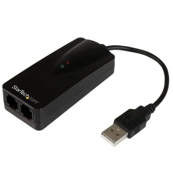 STARTECH 2-Port External USB Modem - 56K Hardware Based Dial-up Interent Fax Modem (USB562KEMH)
