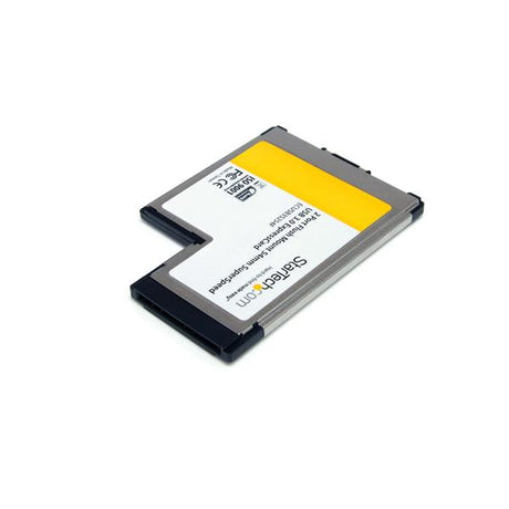 STARTECH 2 Port Flush Mount ExpressCard 54mm SuperSpeed USB 3.0 Card Adapter with UASP - Dual Port Laptop ExpressCard USB 3 Controller (ECUSB3S254F)
