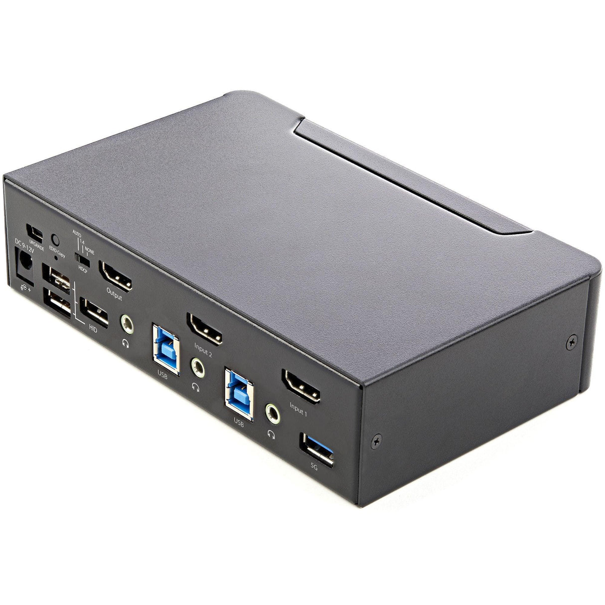 STARTECH 2 Port HDMI KVM Switch - Single Monitor 4K 60Hz Ultra HD HDR - Desktop HDMI 2.0 KVM Switch with 2 Port USB 3.0 Hub (5Gbps) and 4x USB 2.0 HID | Audio - Hotkey Switching - TAA (SV231HU34K6) (SV231HU34K6)