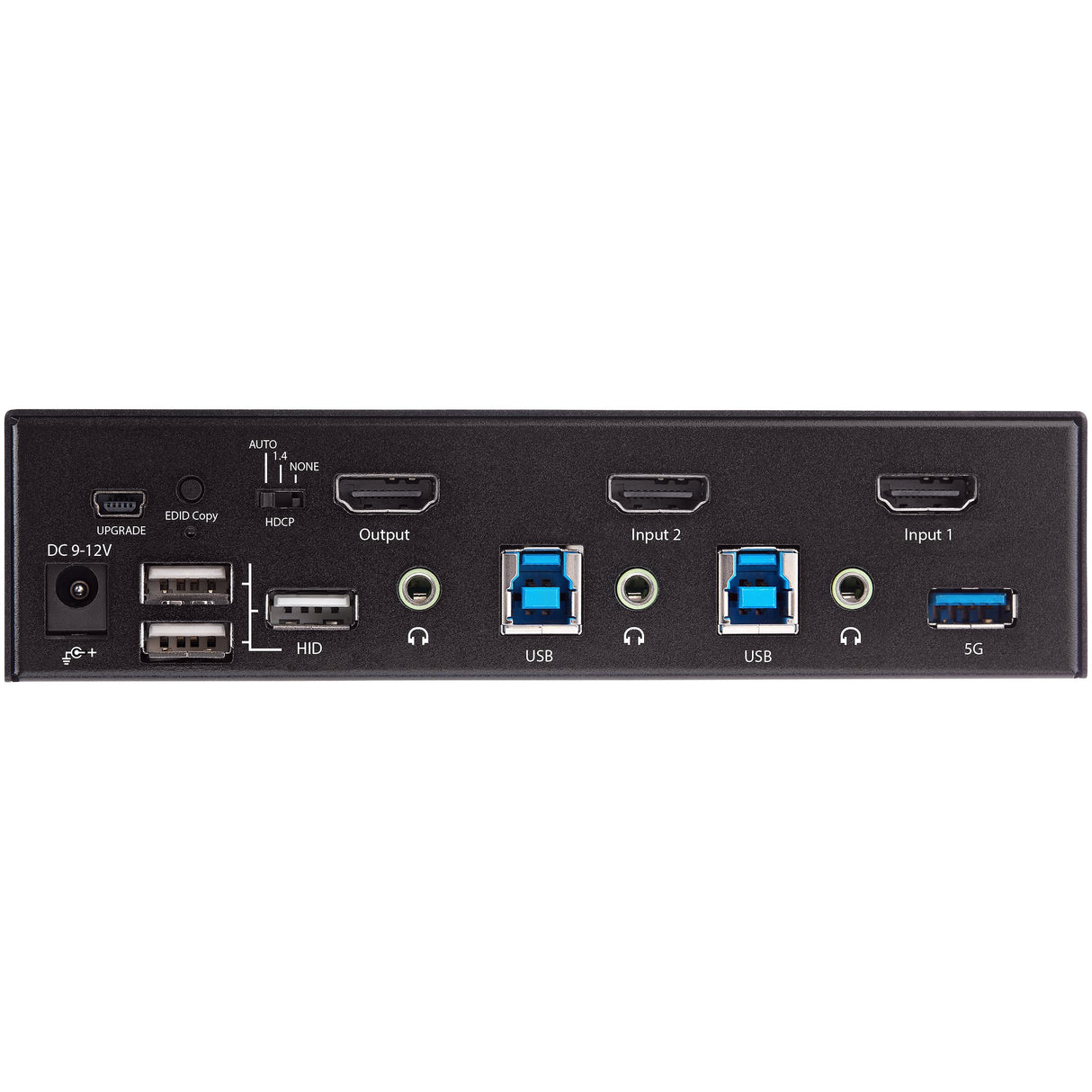 STARTECH 2 Port HDMI KVM Switch - Single Monitor 4K 60Hz Ultra HD HDR - Desktop HDMI 2.0 KVM Switch with 2 Port USB 3.0 Hub (5Gbps) and 4x USB 2.0 HID | Audio - Hotkey Switching - TAA (SV231HU34K6) (SV231HU34K6)