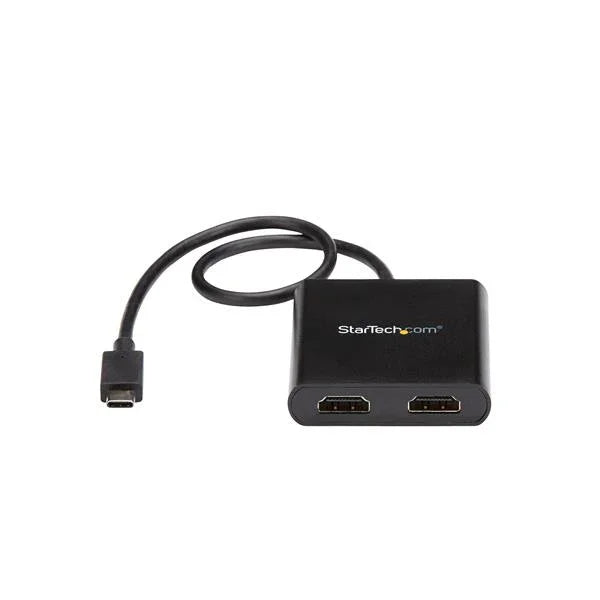 STARTECH 2-Port Multi Monitor Adapter - USB-C to 2x HDMI Video Splitter - USB Type-C to HDMI MST Hub - Dual 4K 30Hz or 1080p 60Hz - Thunderbolt 3 Compatible | Windows Only (MSTCDP122HD) (MSTCDP122HD)
