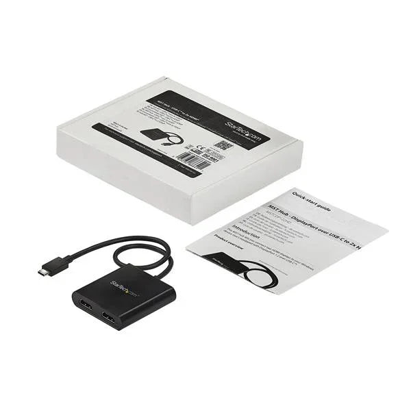 STARTECH 2-Port Multi Monitor Adapter - USB-C to 2x HDMI Video Splitter - USB Type-C to HDMI MST Hub - Dual 4K 30Hz or 1080p 60Hz - Thunderbolt 3 Compatible | Windows Only (MSTCDP122HD) (MSTCDP122HD)