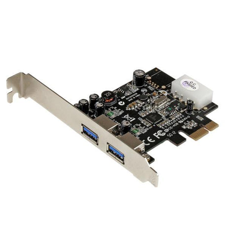 STARTECH 2 Port PCI Express (PCIe) SuperSpeed USB 3.0 Card Adapter with UASP - LP4 Power - Dual Port USB 3 PCIe Controller (PEXUSB3S25)