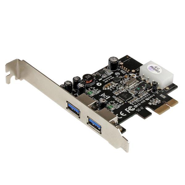 STARTECH 2 Port PCI Express (PCIe) SuperSpeed USB 3.0 Card Adapter with UASP - LP4 Power - Dual Port USB 3 PCIe Controller (PEXUSB3S25)