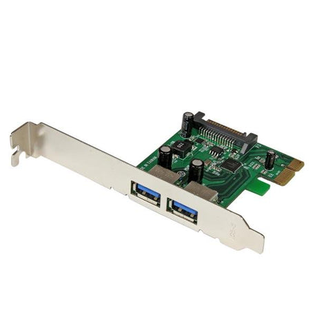 STARTECH 2 Port PCI Express (PCIe) SuperSpeed USB 3.0 Card Adapter with UASP - SATA Power - Dual Port USB 3 PCIe Controller (PEXUSB3S24)