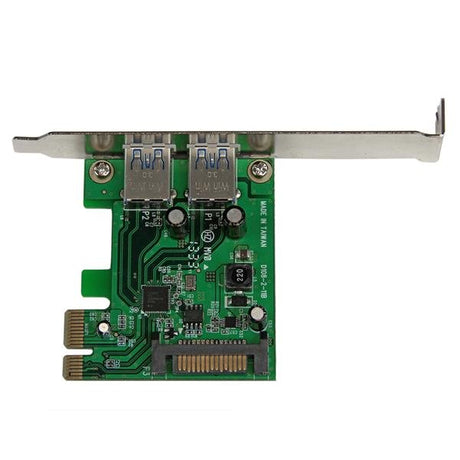 STARTECH 2 Port PCI Express (PCIe) SuperSpeed USB 3.0 Card Adapter with UASP - SATA Power - Dual Port USB 3 PCIe Controller (PEXUSB3S24)