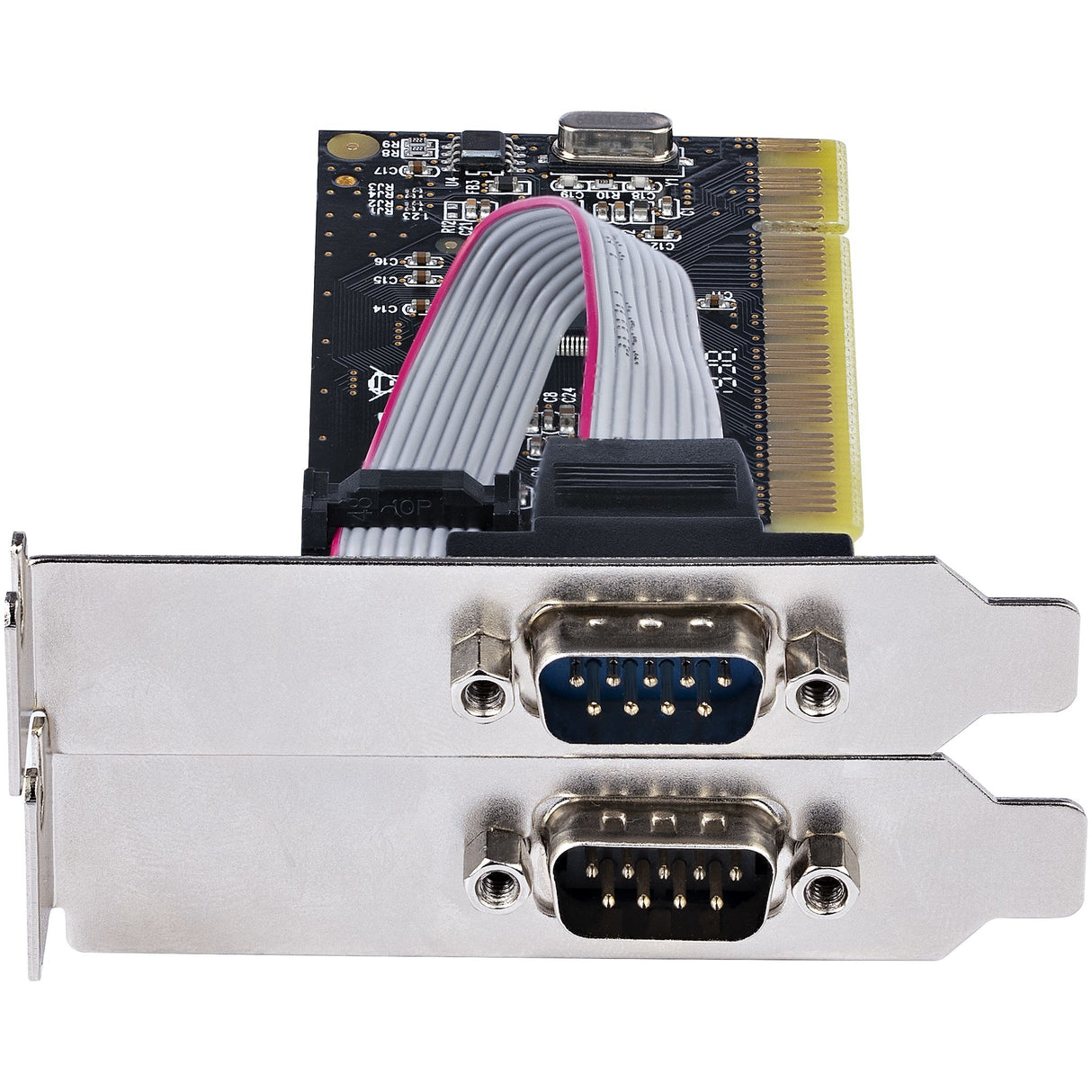 STARTECH 2-Port PCI RS232 Serial Adapter Card - PCI Serial Port Expansion Controller Card - PCI to Dual Serial DB9 Card - Standard (Installed) & Low Profile Brackets | Windows|Linux (PCI2S5502) (PCI2S5502)