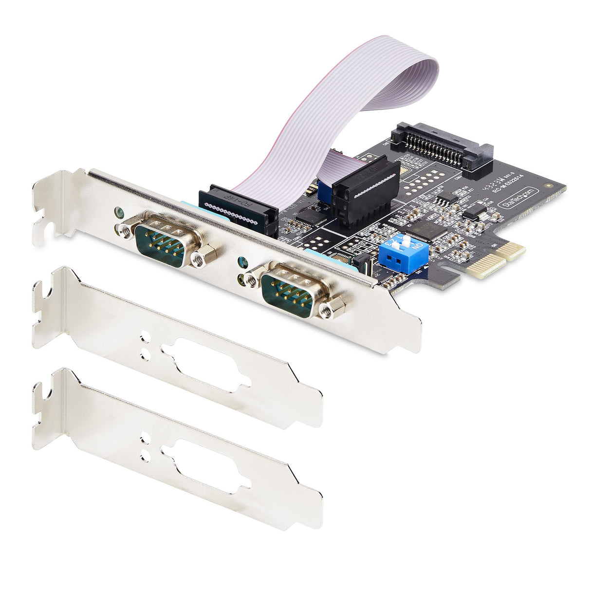 STARTECH 2-Port Serial PCIe Card | Dual-Port PCI Express to RS232|RS422|RS485 DB9 Serial Card | Standard|Low-Profile Brackets | 16C1050 UART | ESD Protection | Windows|Linux (2S232422485-PC-CARD) (2S232422485-PC-CARD)