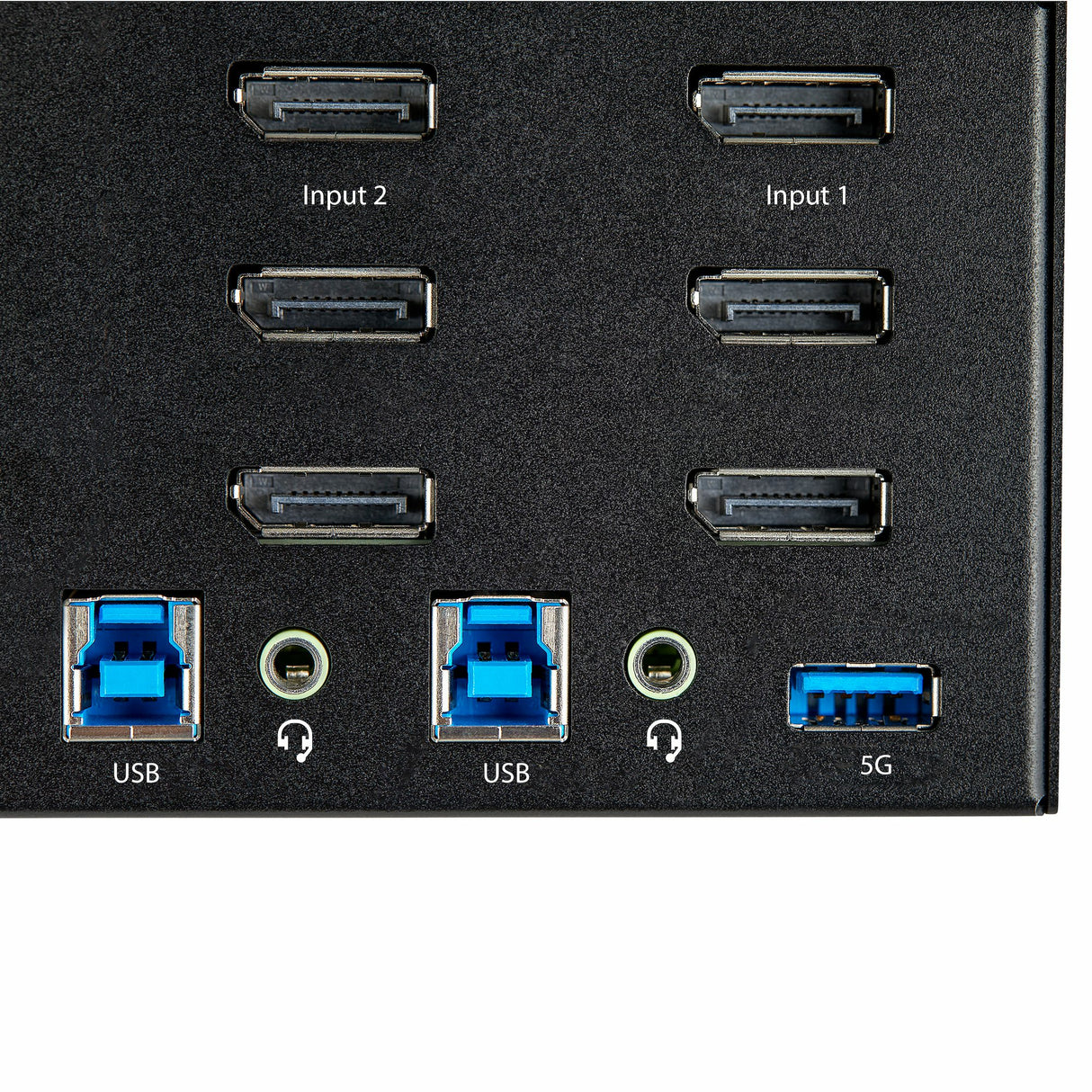 STARTECH 2 Port Triple Monitor DisplayPort KVM Switch - 4K 60Hz UHD HDR - Desktop DP 1.2 KVM with 2 Port USB 3.0 Hub (5Gbps) & 4x USB 2.0 HID Ports | Audio - Hotkey Switching - TAA (SV231TDPU34K) (SV231TDPU34K)