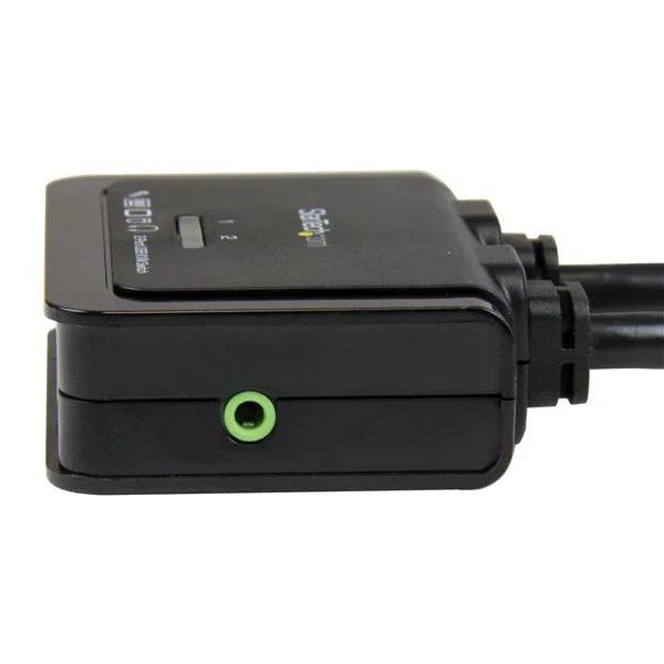 STARTECH 2 Port USB HDMI Cable KVM Switch with Audio and Remote Switch - USB Powered KVM with HDMI - Dual Port HDMI KVM Switch (SV211HDUA)