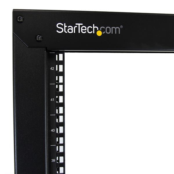 STARTECH 2-Post 42U Mobile Open Frame Server Rack | Two Post 19in Network Rack with Casters | Rolling Open Rack for AV|Data|IT Equipment | Computer Rack for Home|Office Spaces (2POSTRACK42) (2POSTRACK42)