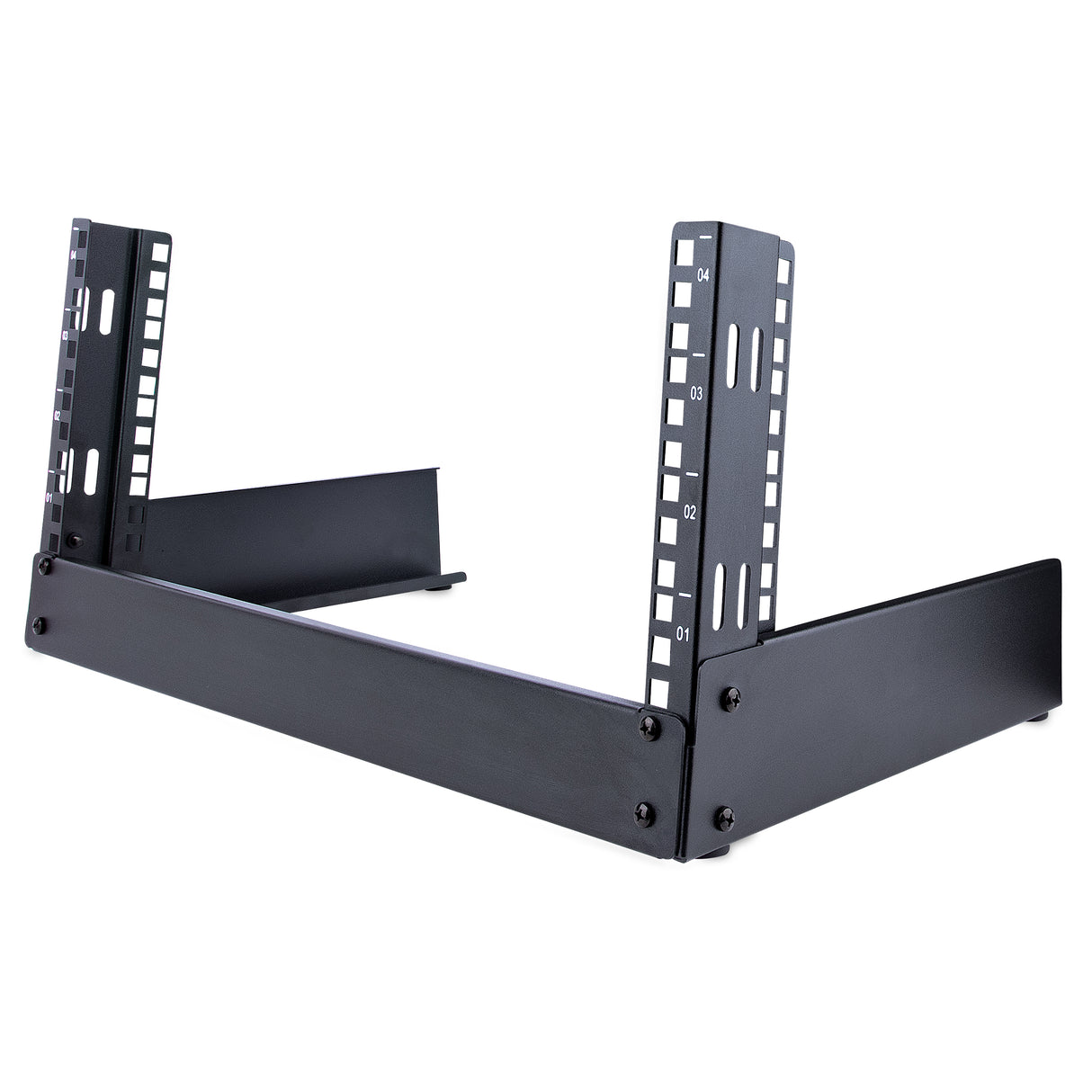 STARTECH 2-Post 4U Desktop Server Rack | Small Open Frame 19in Computer Rack | Compact Network Rack for AV | Studio | Data | IT Equipment | Free Standing Two-Post Home|Office Rack (RK4OD) (RK4OD)