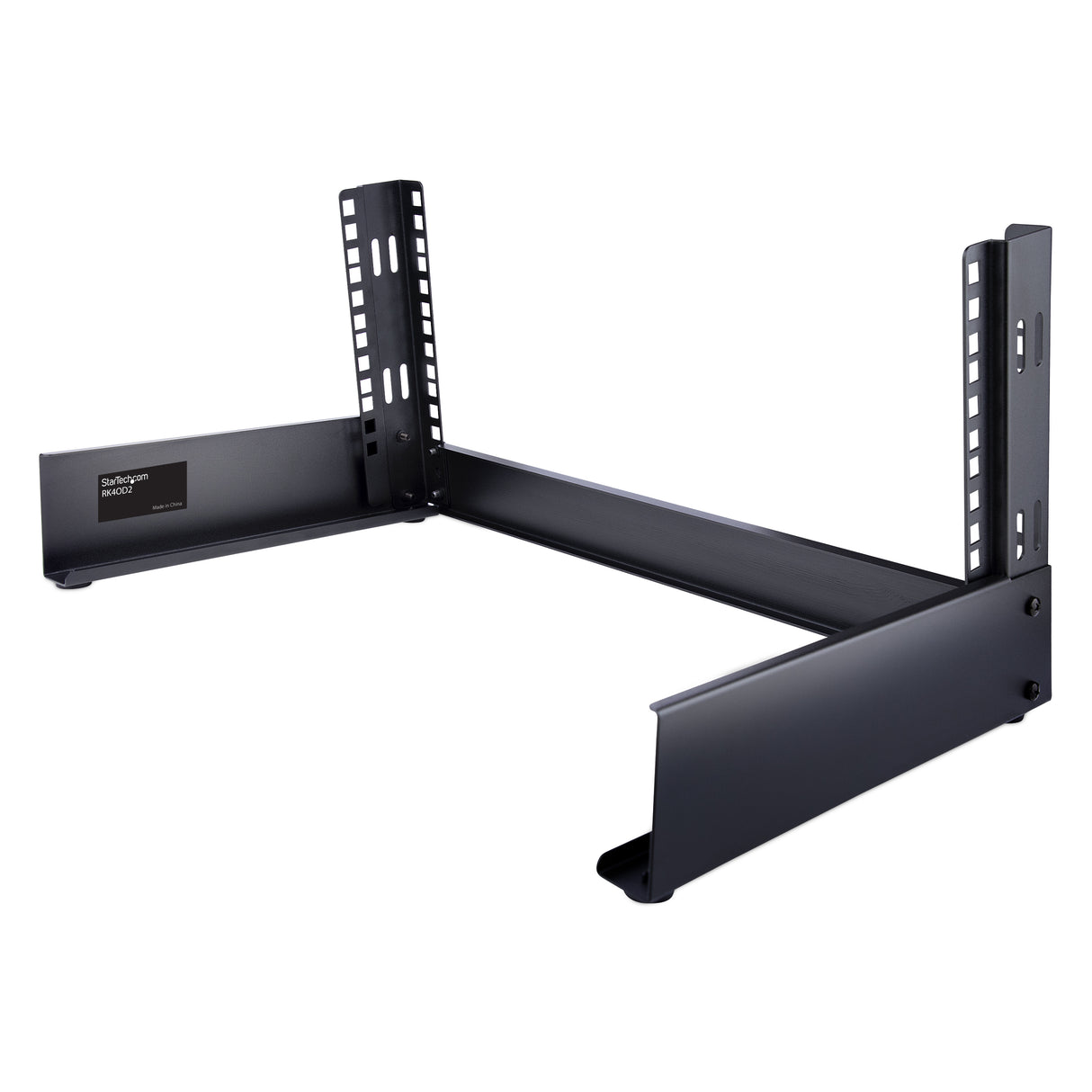 STARTECH 2-Post 4U Desktop Server Rack | Small Open Frame 19in Computer Rack | Compact Network Rack for AV | Studio | Data | IT Equipment | Free Standing Two-Post Home|Office Rack (RK4OD) (RK4OD)