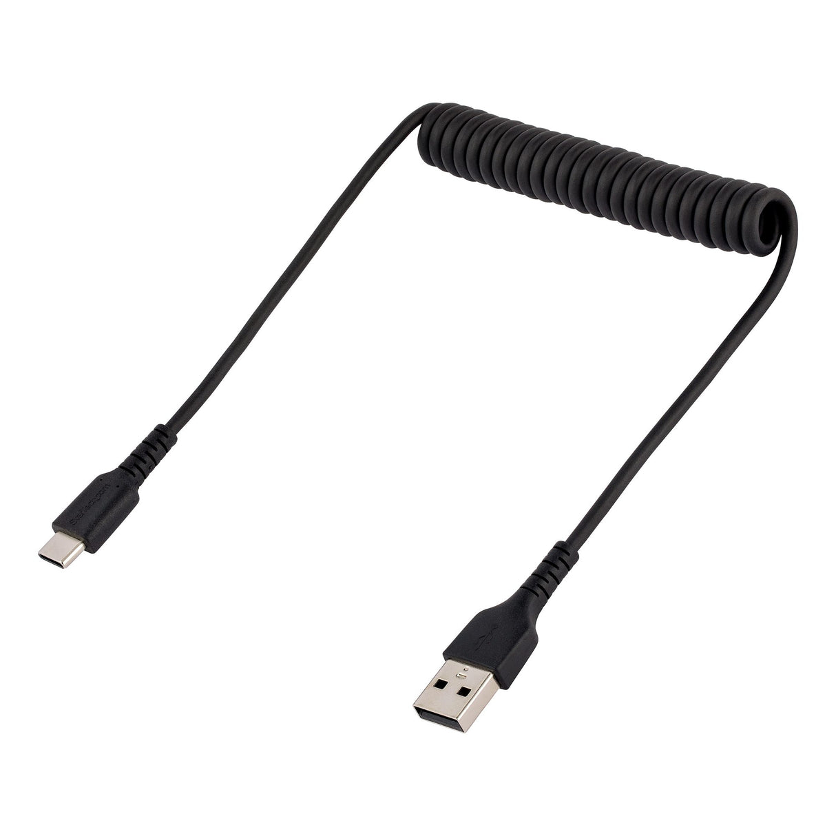 STARTECH 20in (50cm) USB A to C Charging Cable | Coiled Heavy Duty Fast Charge & Sync USB-C Cable | USB 2.0 A to Type-C Cable | Rugged Aramid Fiber | Durable Male to Male USB (R2ACC-50C-USB-CABLE) (R2ACC-50C-USB-CABLE)
