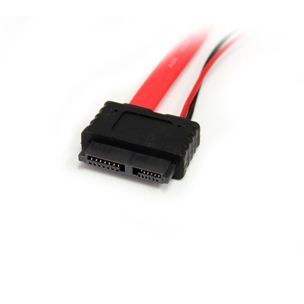 STARTECH 20in Slimline SATA to SATA with LP4 Power Cable Adapter - slim SATA Adapter - slimline Adapter - slim SATA to SATA (SLSATAF20)