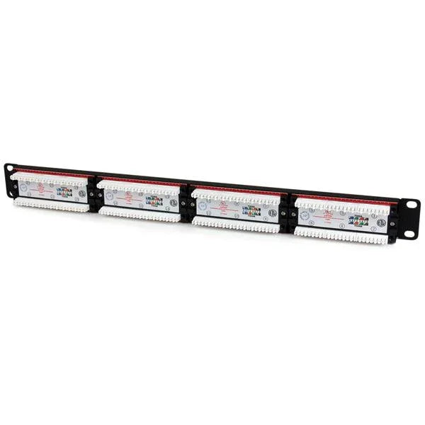 STARTECH 24 Port 1U Rackmount Cat 6 110 Patch Panel - 24 port Network Patch Panel - RJ45 Ethernet 110 type Rack Mount Patch Panel 1U (C6PANEL24)