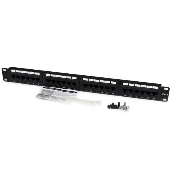 STARTECH 24 Port 1U Rackmount Cat 6 110 Patch Panel - 24 port Network Patch Panel - RJ45 Ethernet 110 type Rack Mount Patch Panel 1U (C6PANEL24)