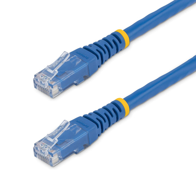 STARTECH 2ft CAT6 Ethernet Cable - Blue CAT 6 Gigabit Ethernet Wire -650MHz 100W PoE RJ45 UTP Molded Network|Patch Cord w|Strain Relief|Fluke Tested|Wiring is UL Certified|TIA (C6PATCH2BL) (C6PATCH2BL)