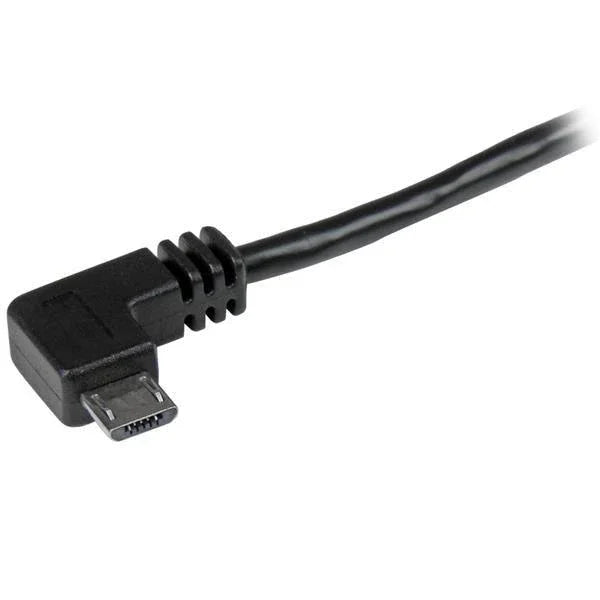 STARTECH 2m 6 ft Micro-USB Cable with Right-Angled Connectors - M|M - USB A to Micro B Cable - 6ft Right Angle Micro USB Cable (USB2AUB2RA2M)
