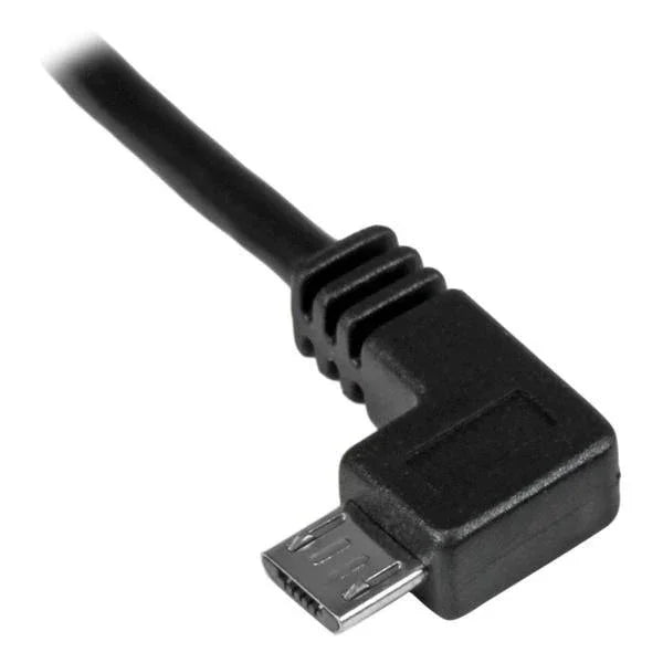 STARTECH 2m 6 ft Micro-USB Charge-and-Sync Cable - Left-Angle Micro-USB - M|M - USB to Micro USB Charging Cable - 24 AWG (USBAUB2MLA)