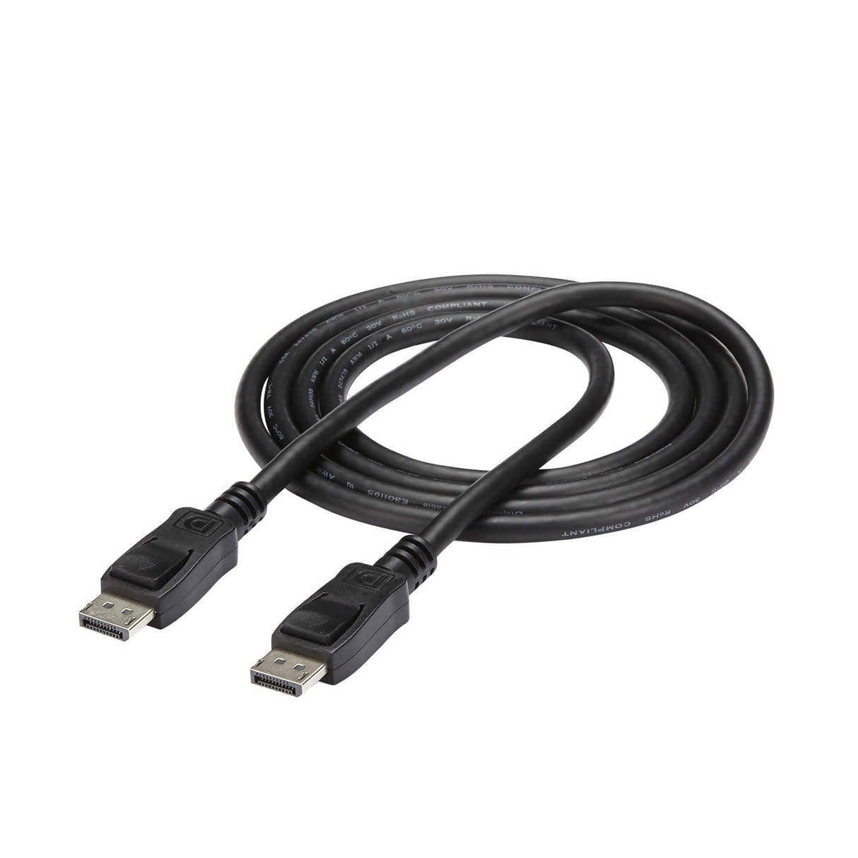 STARTECH 2m (6ft) DisplayPort 1.2 Cable - 4K x 2K Ultra HD - DP to DP Cable for Monitor - DP Video|Display Cord - Latching DP Connectors (DISPL2M) (DISPL2M)
