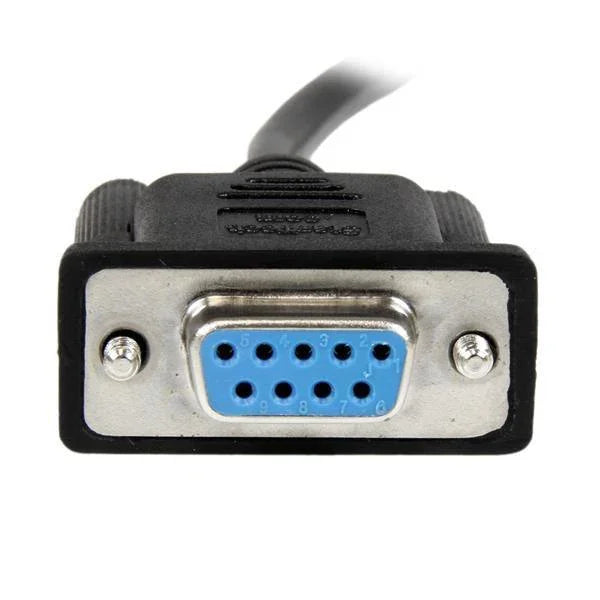 STARTECH 2m Black DB9 RS232 Serial Null Modem Cable F|F - DB9 Female to Female - 9 pin RS232 Null Modem Cable - 2 meter | Black (SCNM9FF2MBK) (SCNM9FF2MBK)