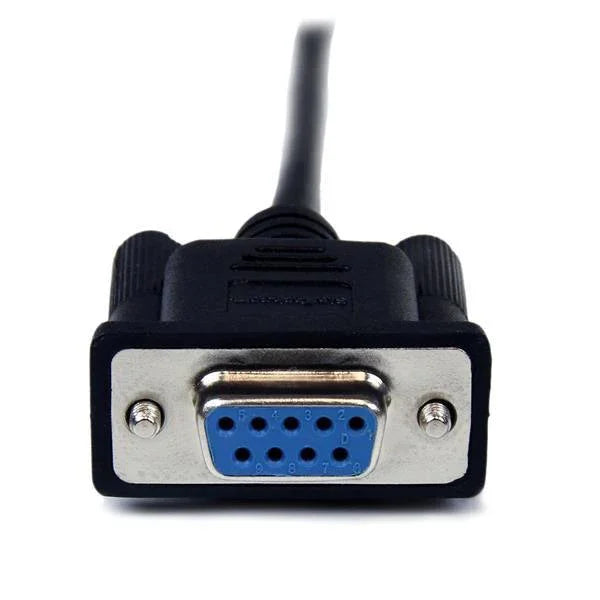 STARTECH 2m Black DB9 RS232 Serial Null Modem Cable F|M - DB9 Male to Female - 9 pin Null Modem Cable - 1x DB9 (M) | 1x DB9 (F) | Black (SCNM9FM2MBK) (SCNM9FM2MBK)