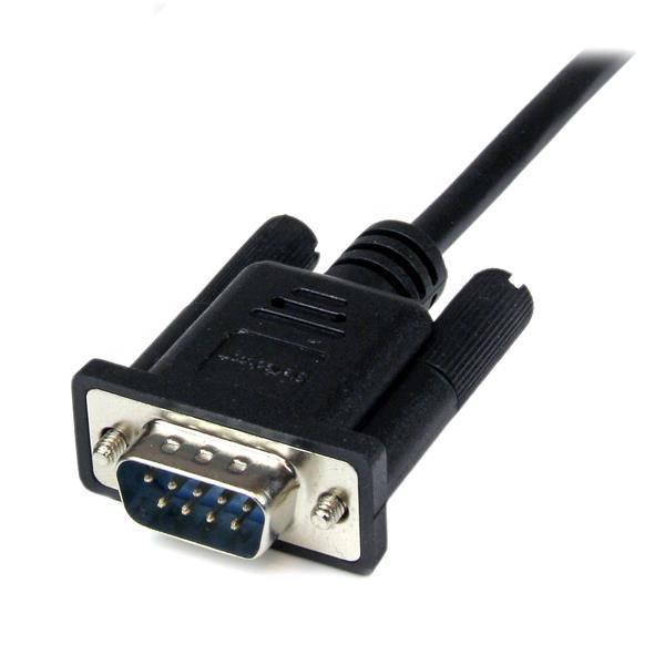 STARTECH 2m Black DB9 RS232 Serial Null Modem Cable F|M - DB9 Male to Female - 9 pin Null Modem Cable - 1x DB9 (M) | 1x DB9 (F) | Black (SCNM9FM2MBK) (SCNM9FM2MBK)