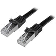 STARTECH 2m Cat6 Patch Cable - Shielded (SFTP) Snagless Gigabit Network Patch Cable - Black Cat 6 Ethernet Patch Lead (N6SPAT2MBK) (N6SPAT2MBK)