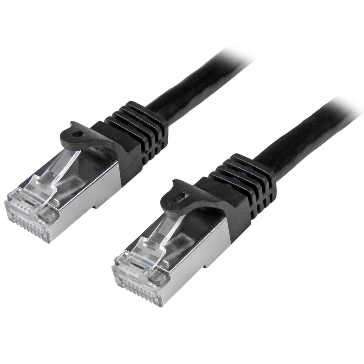 STARTECH 2m Cat6 Patch Cable - Shielded (SFTP) Snagless Gigabit Network Patch Cable - Black Cat 6 Ethernet Patch Lead (N6SPAT2MBK) (N6SPAT2MBK)