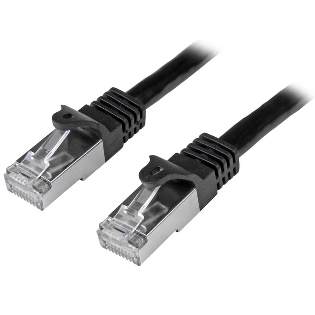 STARTECH 2m Cat6 Patch Cable - Shielded (SFTP) Snagless Gigabit Network Patch Cable - Black Cat 6 Ethernet Patch Lead (N6SPAT2MBK) (N6SPAT2MBK)