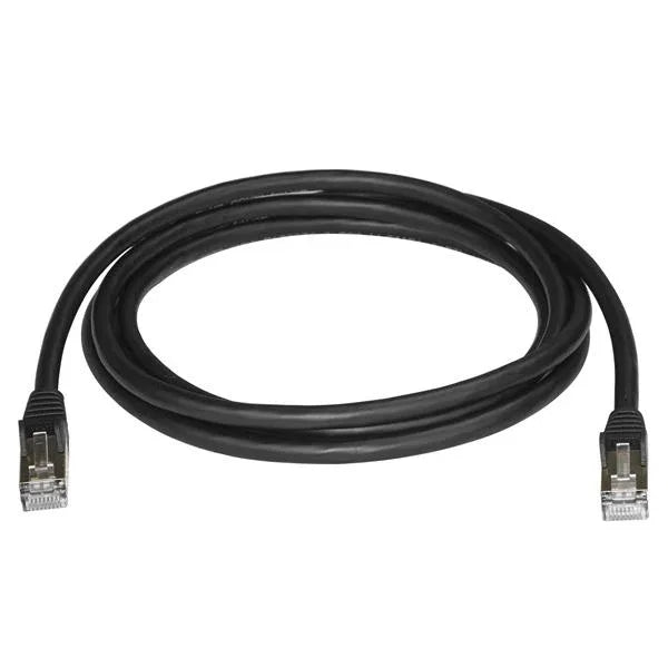 STARTECH 2m CAT6a Ethernet Cable - 10 Gigabit Shielded Snagless RJ45 100W PoE Patch Cord - 10GbE STP Network Cable w|Strain Relief - Black Fluke Tested|Wiring is UL Certified|TIA (6ASPAT2MBK) (6ASPAT2MBK)