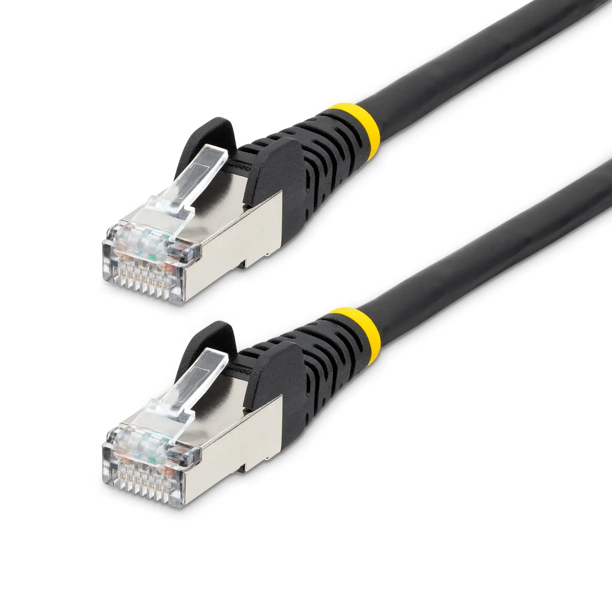 STARTECH 2m CAT6a Ethernet Cable - Low Smoke Zero Halogen (LSZH) - 10 Gigabit 500MHz 100W PoE RJ45 S|FTP Black Network Patch Cord Snagless w|Strain Relief (NLBK-2M-CAT6A-PATCH) (NLBK-2M-CAT6A-PATCH)