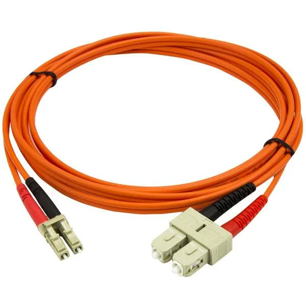 STARTECH 2m Fiber Optic Cable - Multimode Duplex 50|125 - LSZH - LC|SC - OM2 - LC to SC Fiber Patch Cable (50FIBLCSC2)