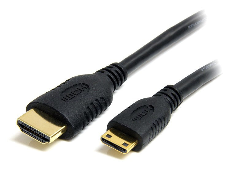 STARTECH 2m Mini HDMI to HDMI Cable with Ethernet - 4K 30Hz High Speed Mini HDMI to HDMI Adapter Cable - Mini HDMI Type-C Device to HDMI Monitor|Display - Durable Video Converter Cord (HDACMM2M) (HDACMM2M)
