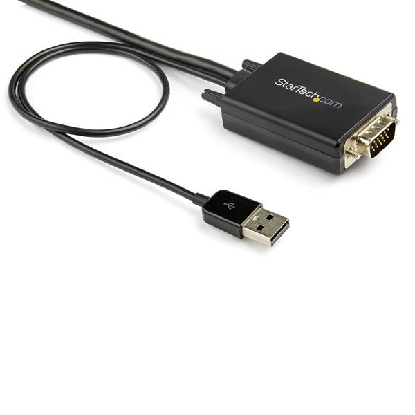 STARTECH 2m VGA to HDMI Converter Cable with USB Audio Support & Power - Analog to Digital Video Adapter Cable to connect a VGA PC to HDMI Display - 1080p Male to Male Monitor Cable (VGA2HDMM2M) (VGA2HDMM2M)